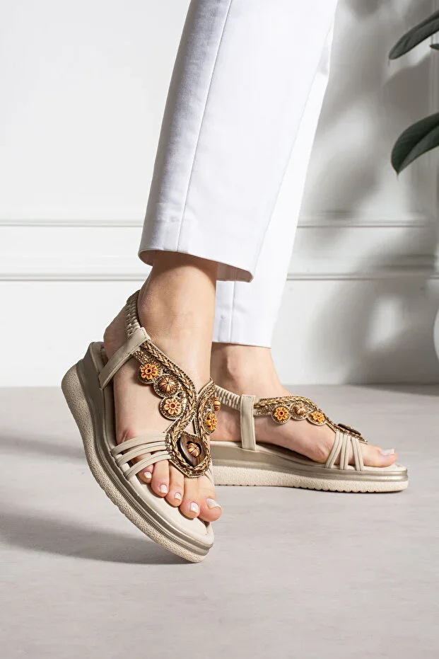 Stone Embellished Sandal