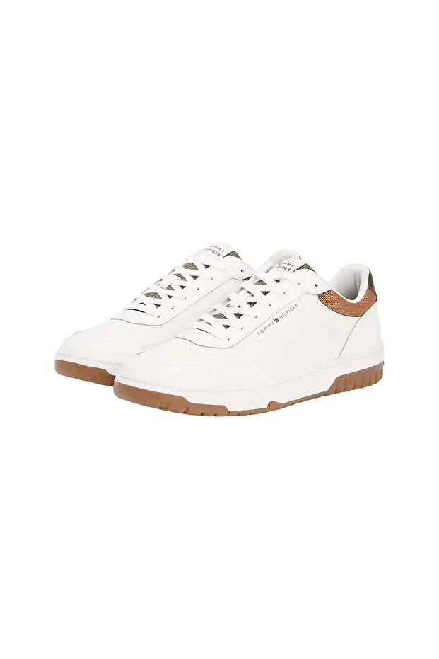 Men's Color-Blocked Basketball Style Sneaker - Ecru