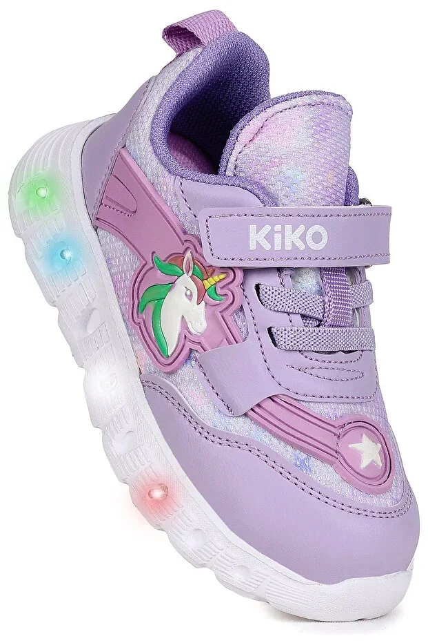 Puff Velcro Lighted Faylon Sole Baby Girl Sneakers