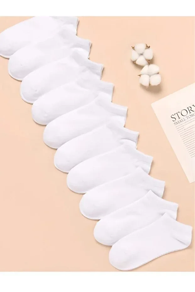 10 Pairs Economic Pack Baby Socks White Baby Socks Plain Socks