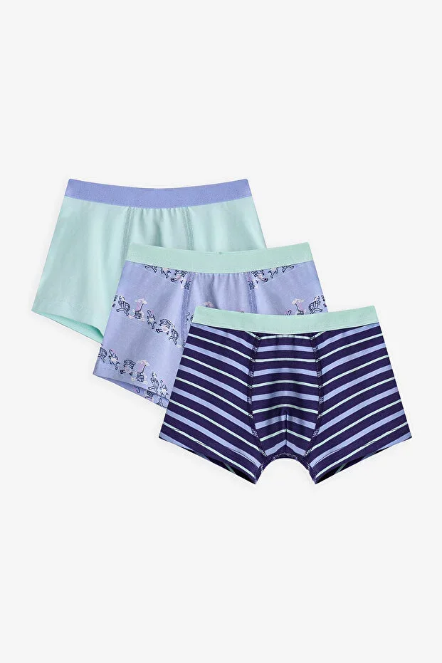 Blue Boys' Runner 3-Pack Boxer