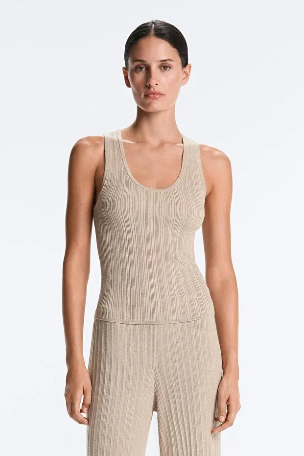Oysho Ribbed Knit Fit Top