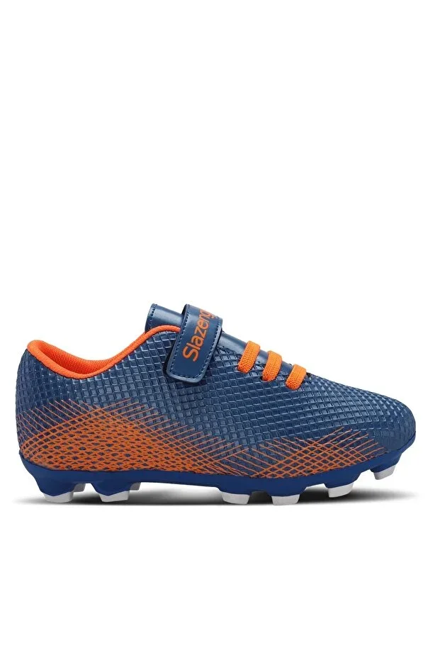 Lightweight Comfortable Laced Unisex Kids Sports Cleats Football Shoes Blue