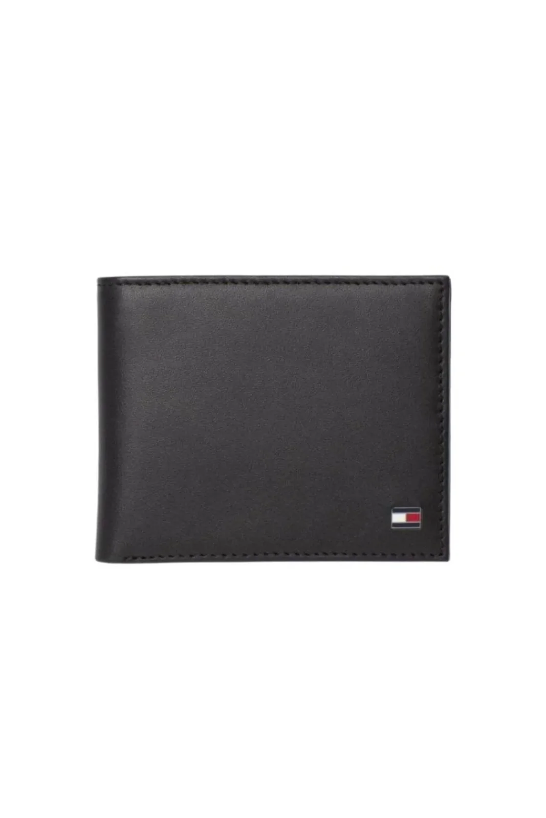 Men's Smooth Surface with Brand Logo, Multiple Card Slots, Bill Compartment BLACK