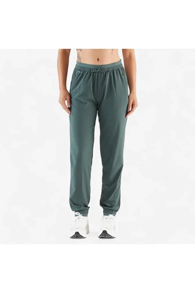 Kiprun Women's Running Trousers - Dark Green - Kiprun Run 500 Dry