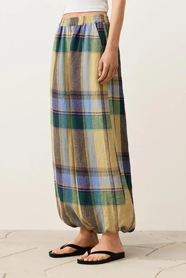 Oysho 100% Linen Bloomer Trousers
