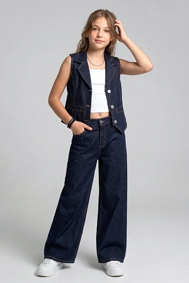 Girls Wide Leg Jeans