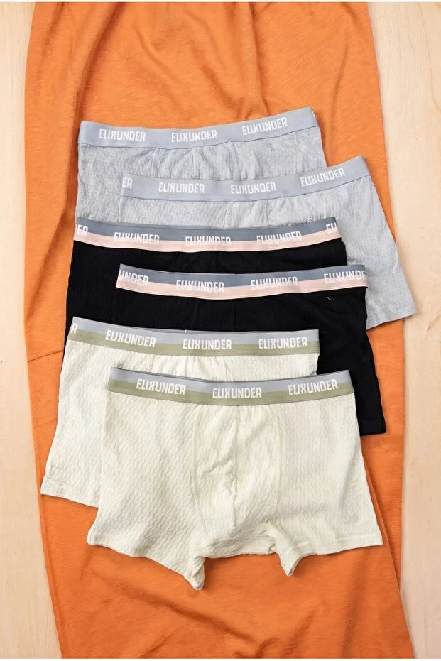 6-Pack Mixed Color Men's Boxer Sweat-Proof Breathable Cotton Boxer