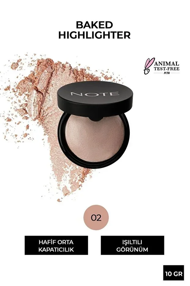 Baked Highlighter Shimmer Baked Powder Highlighter - 02 Sunkiss