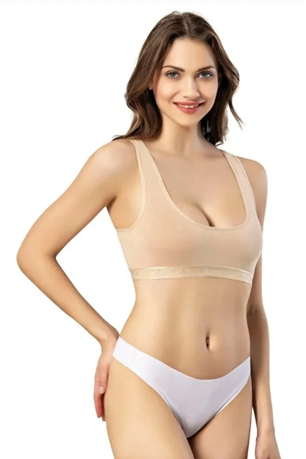 6313 Thick Strap Padded Half Undershirt