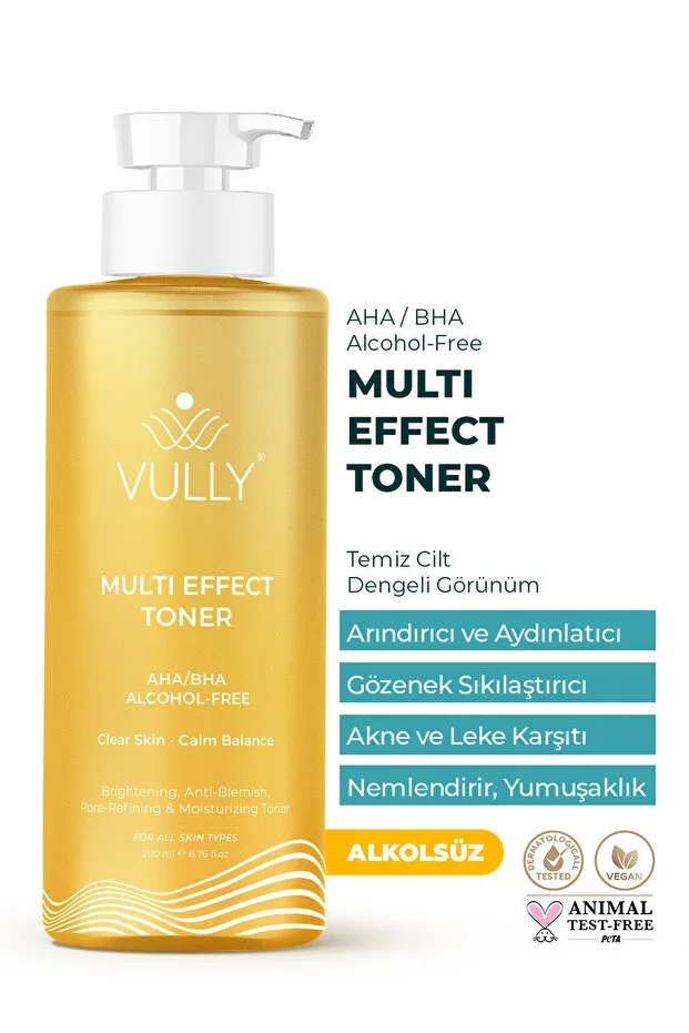 Alcohol-Free Pore Tightening-Brightening-Blemish-Anti-Acne-Moisturizing Multi Effect Tonic 200Ml