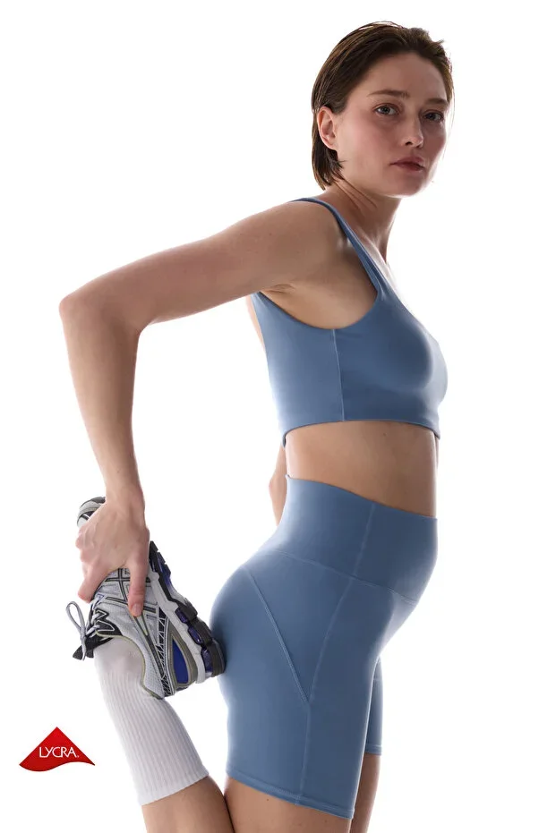 Dark Blue Heart Shape Enhancing Hot Pants
