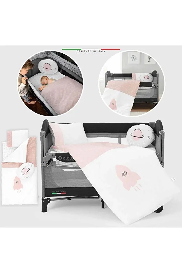 Life Space 6 Piece Playpen Bedding Set Powder
