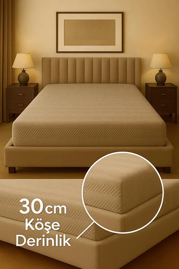 %100 Cotton Twill Double Bed Fitted Sheet Soft Textured Single Bed Fitted Sheet