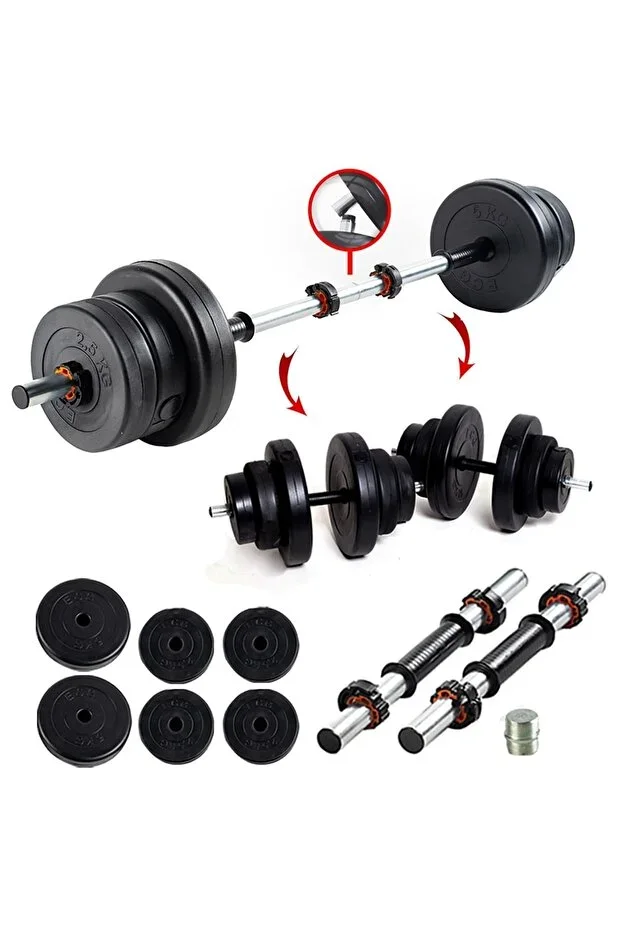 22 KG Multifunctional Barbell Set and Dumbbell Set Weight Fitness Set