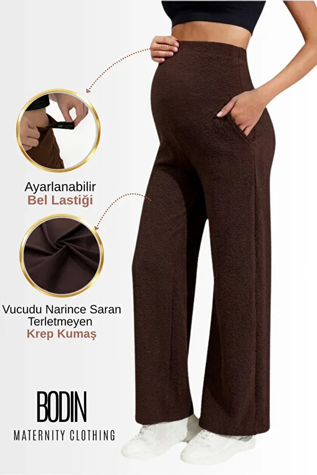 Adjustable High Waist Flexible Maternity and Postpartum Relaxed Fit Pants