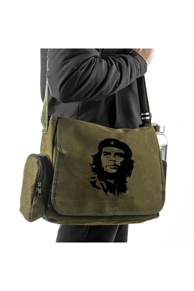 Day Light Che Guevara Printed Unisex Green Messenger Bag
