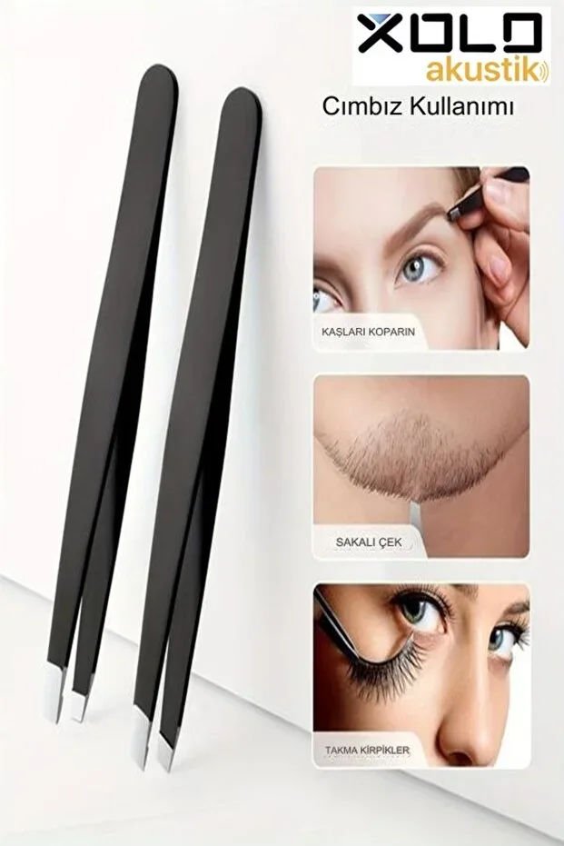 Acoustic Tweezers Series Colored Steel Tweezers Thick Cut Tip Side Hair Tweezers XLC520A
