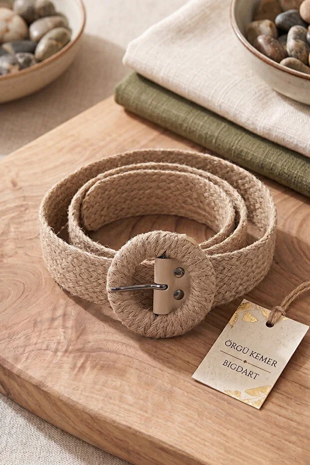 01026 Straw Belt - Beige