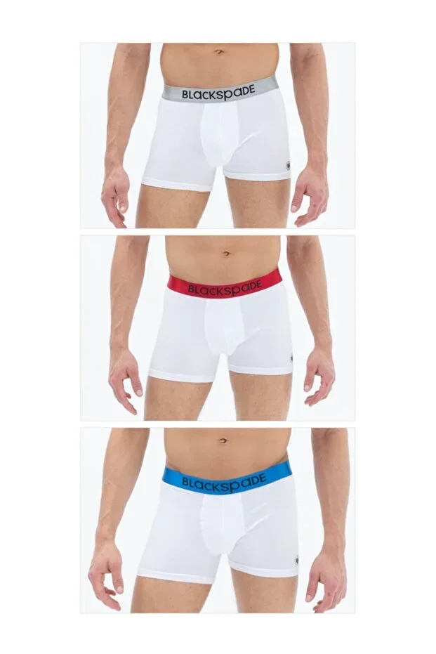 Erkek Boxer Modern Basics 3'lü Paket 9470 - Beyaz Beyaz Beyaz
