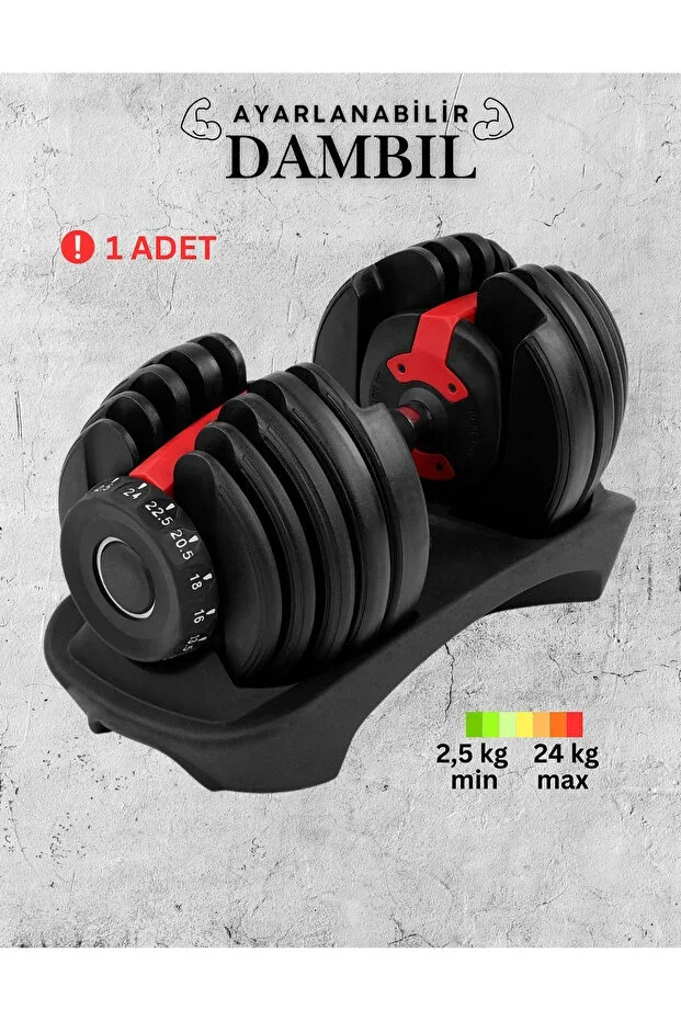 Adjustable Dumbbell Set – Multifunctional Fitness Weight Set 24 Kg Single Piece