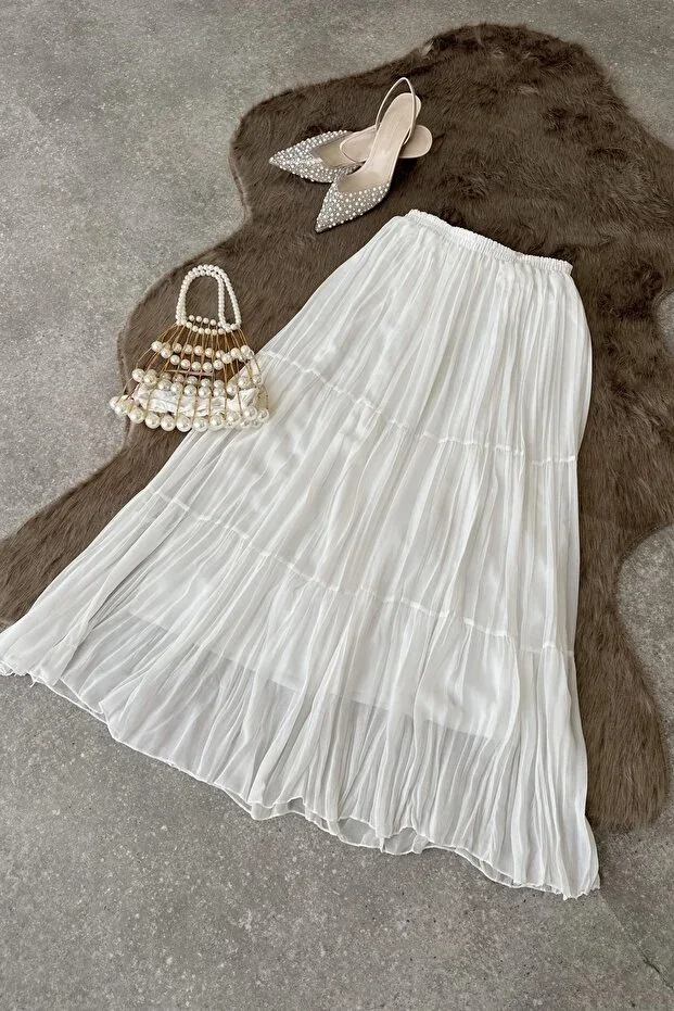 Poliyance Lara White Skirt
