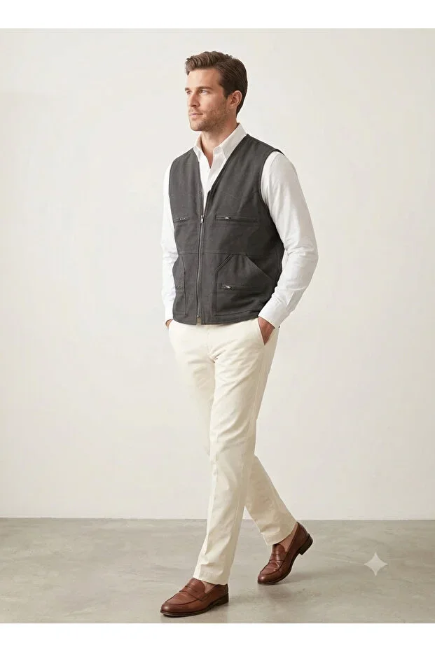 Men's Vest Comfortable Use Multi-pocket Inner pocket available