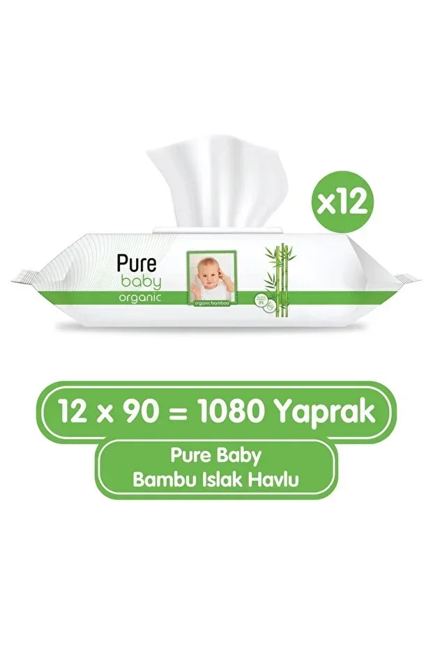 Organic Bamboo Wet Wipes 12x90 (1080 SHEETS)