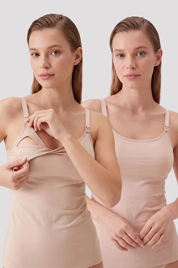 Women's Cotton Non-Padded Nursing Camisole Ten 2-Pack
