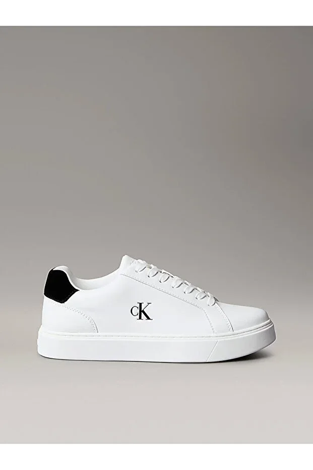 Deri Logolu Sneaker Ayakkabı YM0YM0143501W Erkek AYAKKABI YM0YM01435 01W