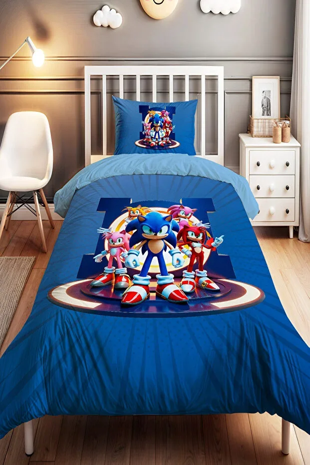 Fast Heroes Patterned Single Baby Children Duvet Cover Set