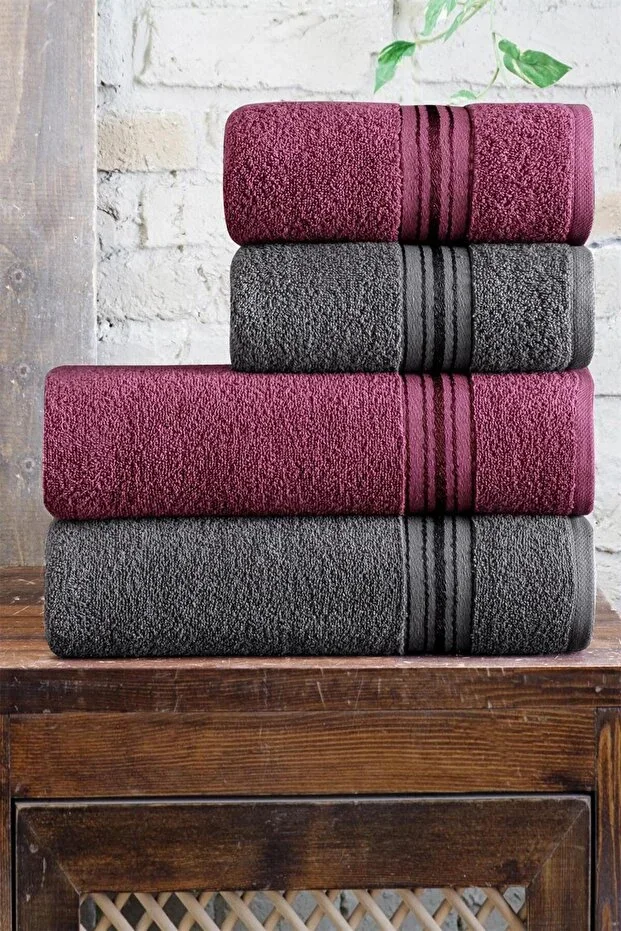 Bathroom Towel Set Hamam Set 4 pcs