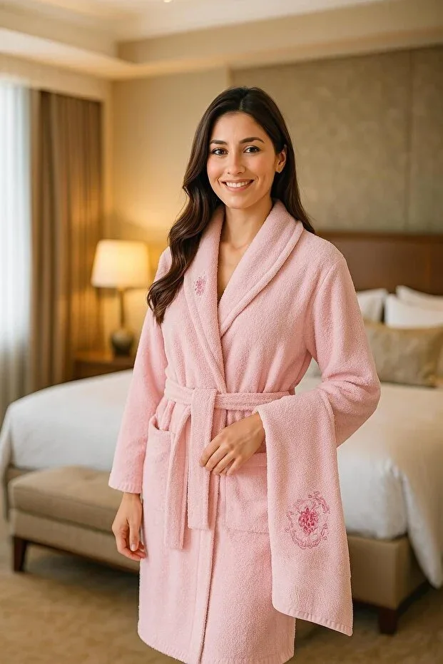 Pamuxu 4 Piece Towel Bathrobe Set | Bathrobe Set | Bathrobe | Towel