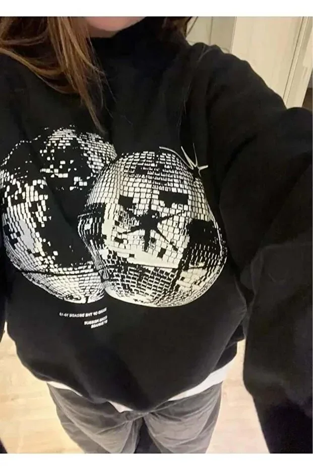 Unisex Disco Ball Sweatshirt Black