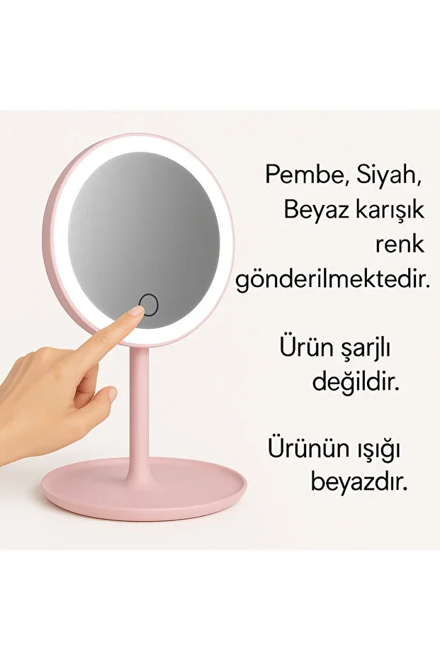 Ardinyo Touch LED Light USB Round Desktop Makeup Mirror