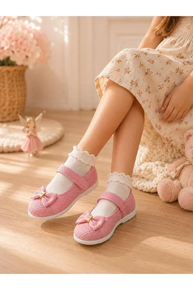 Velcro Girls' Ballet Flats