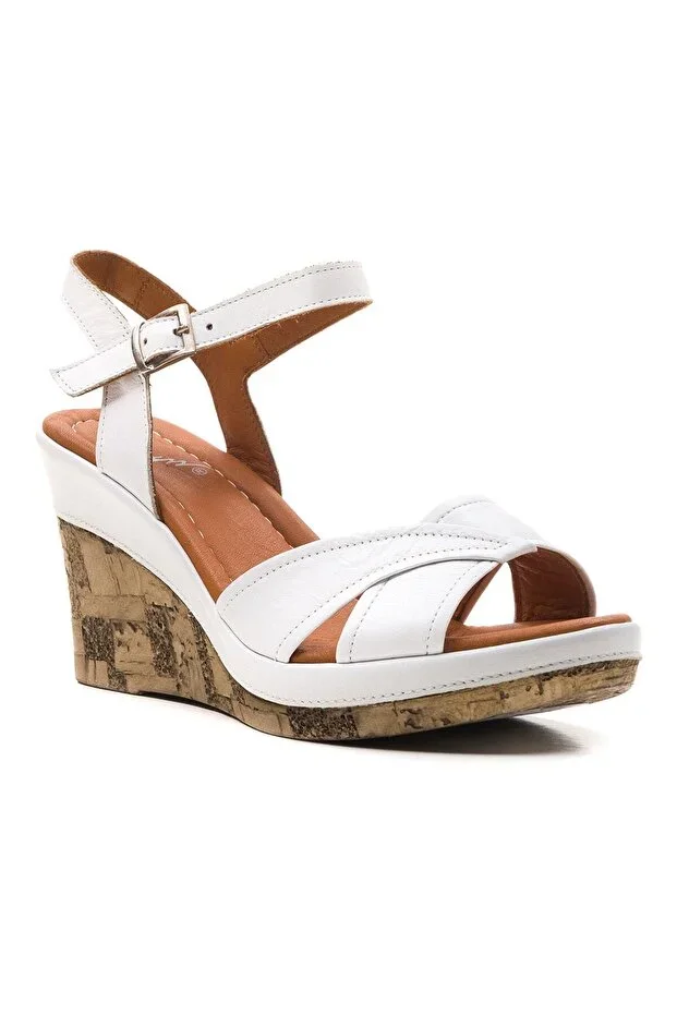 Riccarda Genuine Leather Orthopedic Sandal White