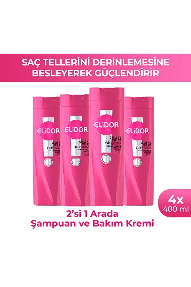 Shampoo and Hair Conditioner Strong and Shiny 400 ml x4