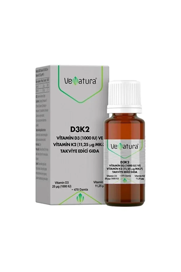 Vitamin D3K2 Vitamin D3 1000IU Vitamin K2 11.25mcg Drop 20ml