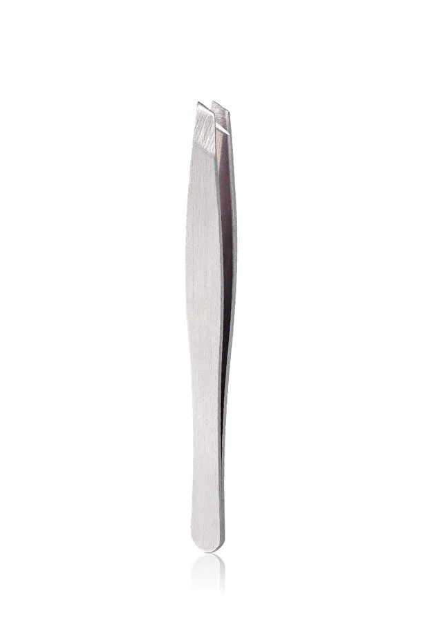 Silver Slanted Tip Tweezers