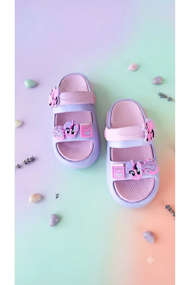 Kids Sandal Slipper - ARMÜZ Non-Slip Sole, Cute Character, Figurine Daily Slipper