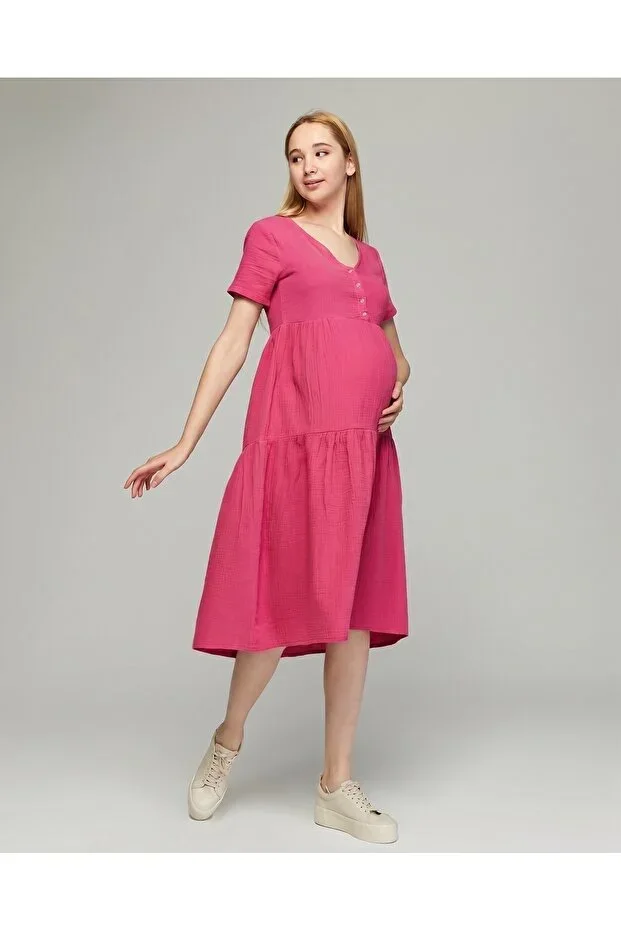 Shyann Fuchsia Maternity Dress