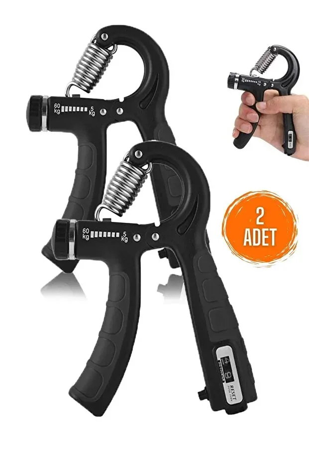 Hand Gripper with Counter Adjustable 5-60 Kg (2 Pieces) | Hand Wrist Finger Forearm Muscle Strengthening Exercise Device