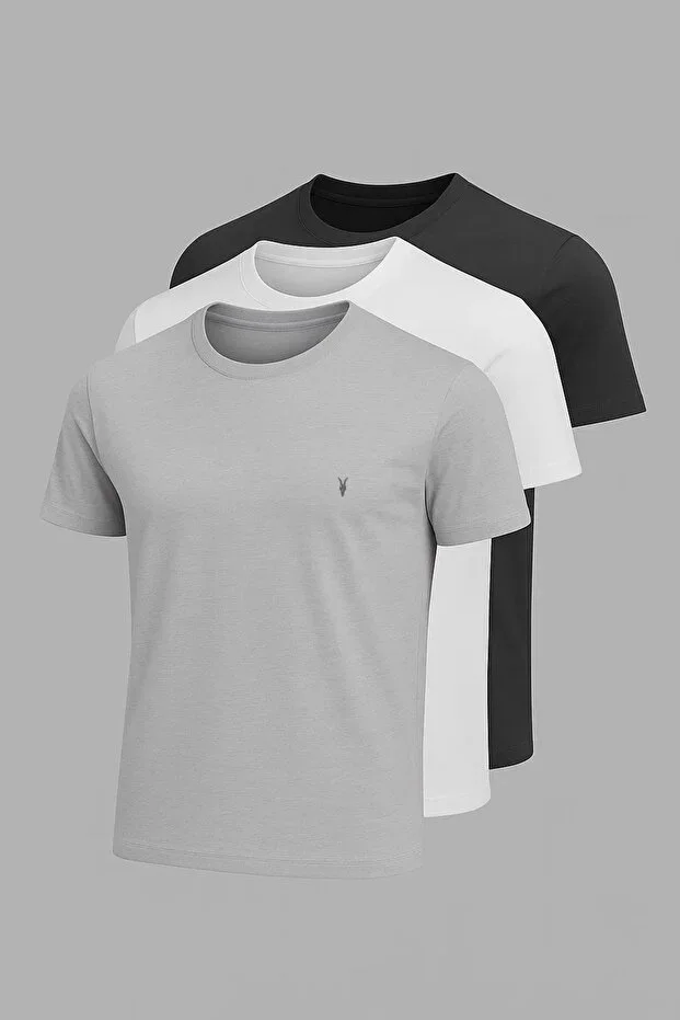 Men's Comfortable Short Sleeve Trend 3 Pack T-Shirt