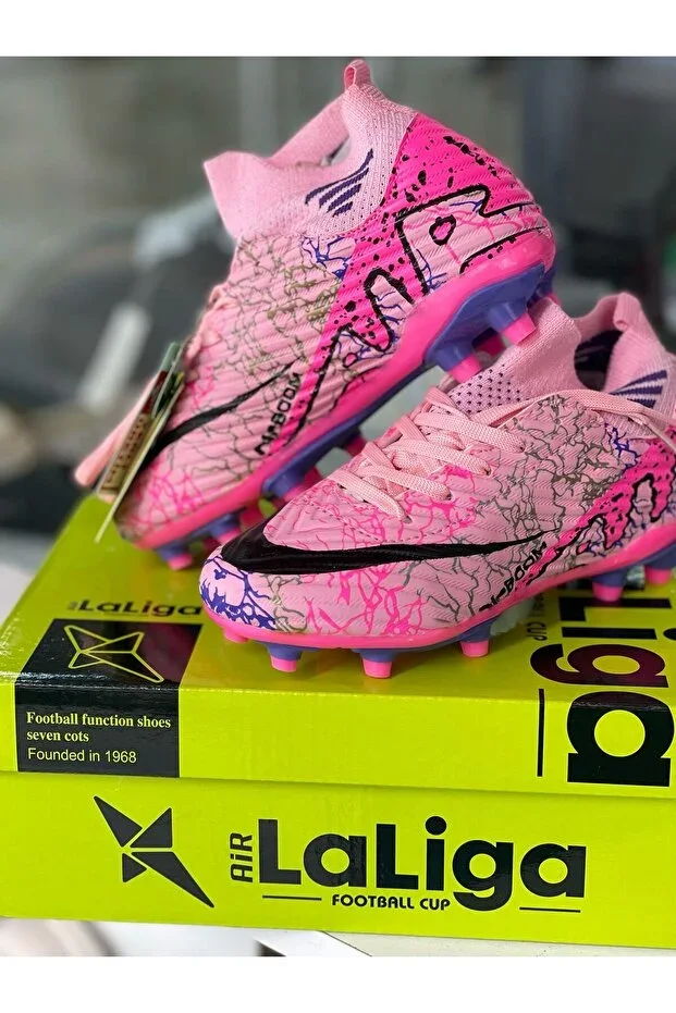 Laliga altunok Children's Grass Field Cleats pink purple