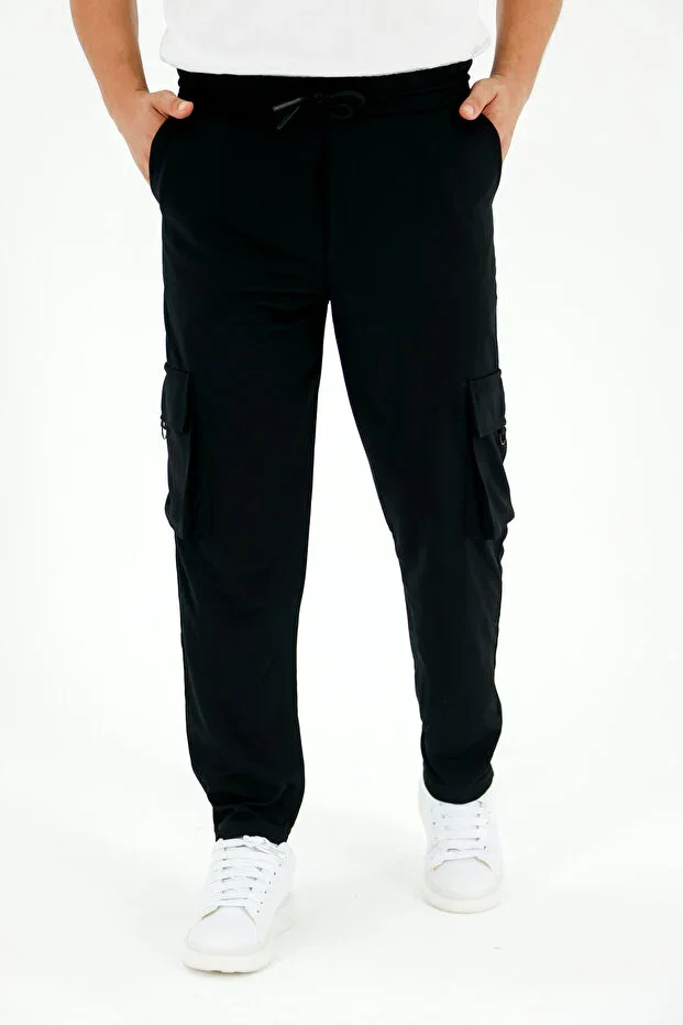 Men's Cargo Pocket Pique Fabric Trousers