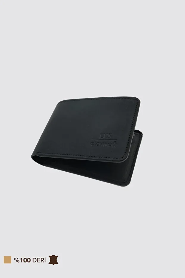 D'S Damat Black Leather Wallet