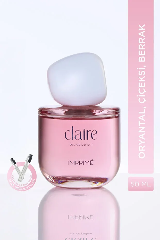 Claire EDP Women's Perfume 50ml | Oriental & Floral | Mandarin, Jasmine, Rose, Peach, Musk, Amber