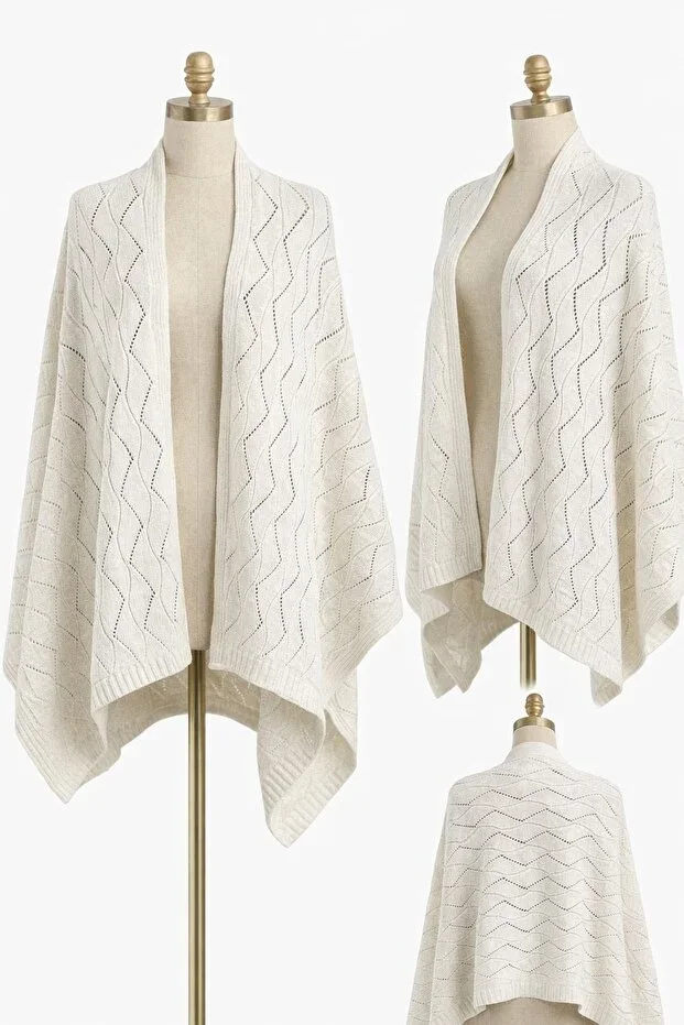 Aura - Openwork Knit Shawl