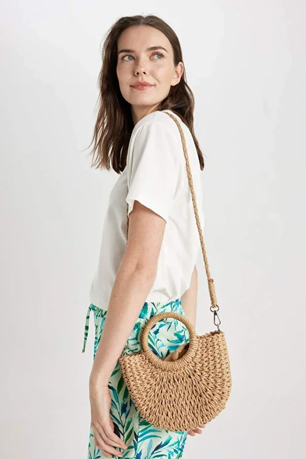 Women's Straw Handbag B9045AXNS
